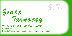 zsolt tarnoczy business card